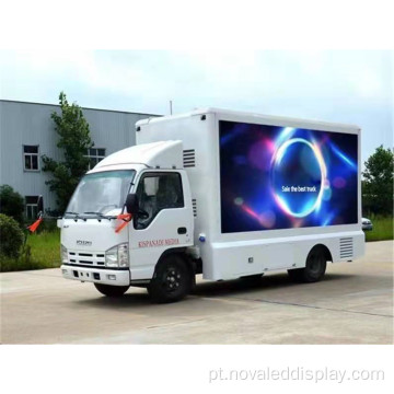 Caminhão de tela led móvel de cor completa P5 ao ar livre